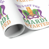 Laten we beginnen met Mardi Gras Party Cadeaupapier (Rol Hoek)