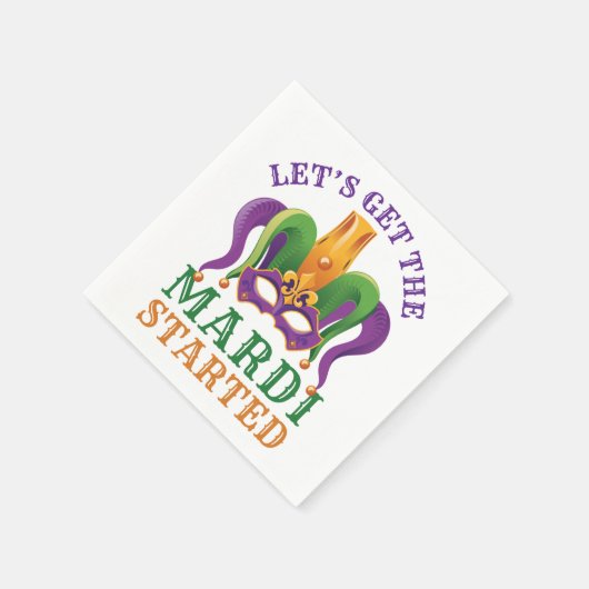 Laten we beginnen met Mardi Gras Party Servet (Hoek)