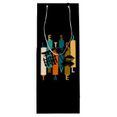 Laten we beginnen met reizen wijn cadeautas (Achterkant)