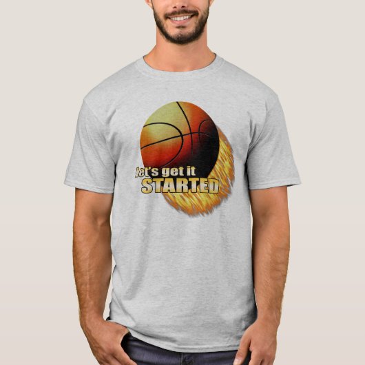 Laten we beginnen. t-shirt (Voorkant)