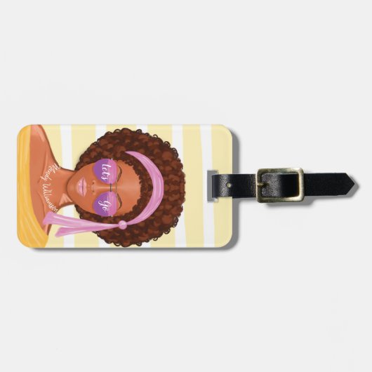 Laten we beginnen | Tropisch strand van Afrika-Ame Bagagelabel (Voorkant horizontaal)