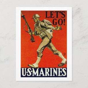 Laten we beginnen! ~ US Marines Briefkaart