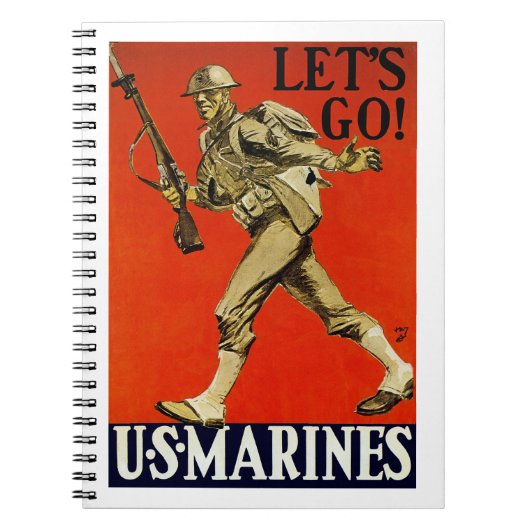 Laten we beginnen! ~ US Marines Notitieboek (Voorkant)