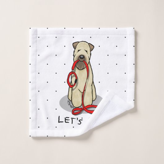 Laten we beginnen! Walk Wheaten Terrier Dog (piepe Bad Handdoek (Wasdoekje)