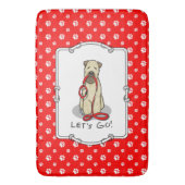 Laten we beginnen! Walk Wheaten Terrier Dog (piepe Badmat (Voorkant Verticaal)