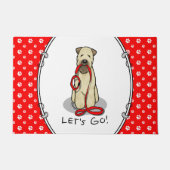 Laten we beginnen! Walk Wheaten Terrier Dog (piepe Deurmat (Voorkant)