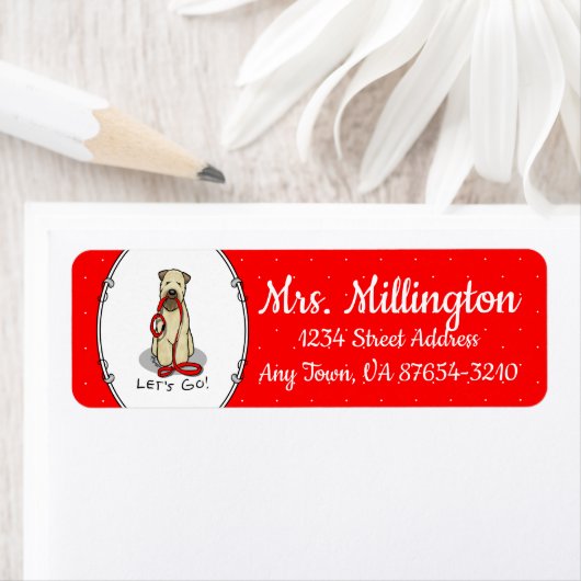 Laten we beginnen! Walk Wheaten Terrier Dog (piepe Etiket (Insitu)