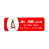 Laten we beginnen! Walk Wheaten Terrier Dog (piepe Etiket (Voorkant)