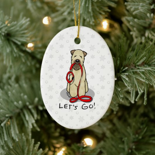 Laten we beginnen! Walk Wheaten Terrier Dog (piepe Keramisch Ornament (Boom)