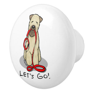 Laten we beginnen! Walk Wheaten Terrier Dog (piepe Keramische Knop