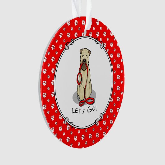 Laten we beginnen! Walk Wheaten Terrier Dog (piepe Ornament (voorkant)