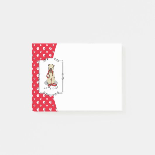 Laten we beginnen! Walk Wheaten Terrier Dog (piepe Post-it® Notes (Voorkant)