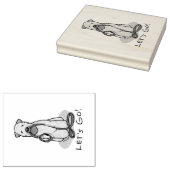 Laten we beginnen! Walk Wheaten Terrier Dog (piepe Rubberstempel (Gestempeld)