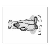 Laten we beginnen! Walk Wheaten Terrier Dog (piepe Rubberstempel (Afrduk)