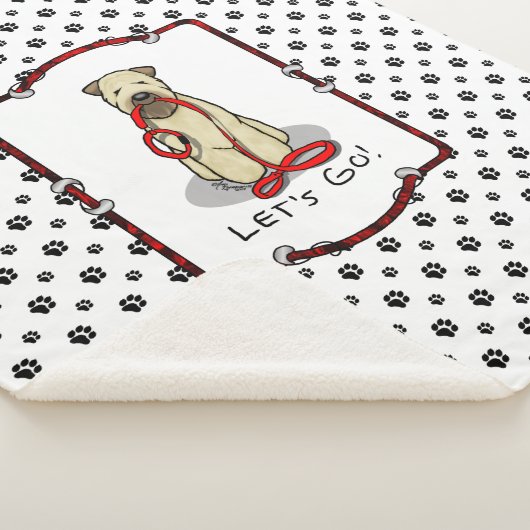 Laten we beginnen! Walk Wheaten Terrier Dog (piepe Sherpa Deken (3/4)