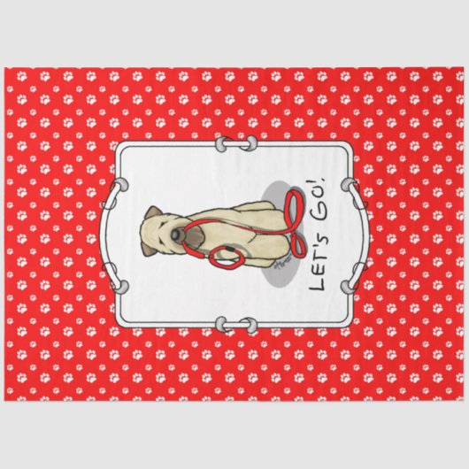 Laten we beginnen! Walk Wheaten Terrier Dog (piepe Tissuepapier (Voorkant)