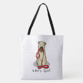 Laten we beginnen! Walk Wheaten Terrier Dog (piepe Tote Bag (Voorkant)