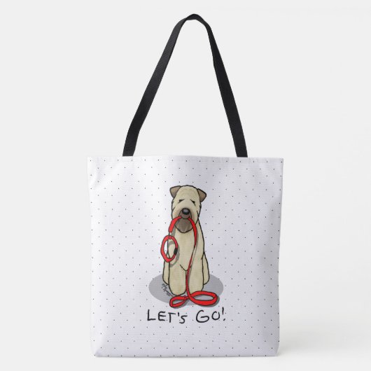 Laten we beginnen! Walk Wheaten Terrier Dog (piepe Tote Bag (Voorkant)