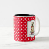 Laten we beginnen! Walk Wheaten Terrier Dog (piepe Tweekleurige Koffiemok (Voorkant rechts)