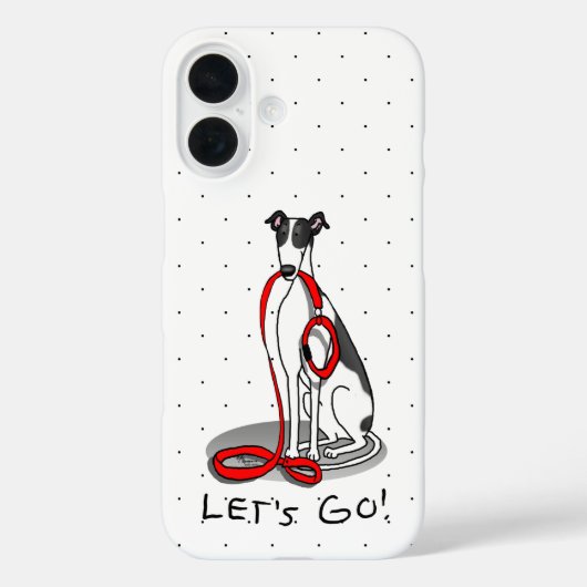 Laten we beginnen! (wandelen) Greyhound Dog (zwart Case-Mate iPhone Case (Achterkant)