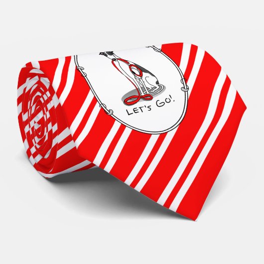 Laten we beginnen! (wandelen) Greyhound Dog (zwart Stropdas (Opgerold)