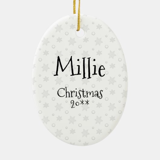 Laten we beginnen! (wandelen) Papillon (wit en roo Keramisch Ornament (Achterkant)