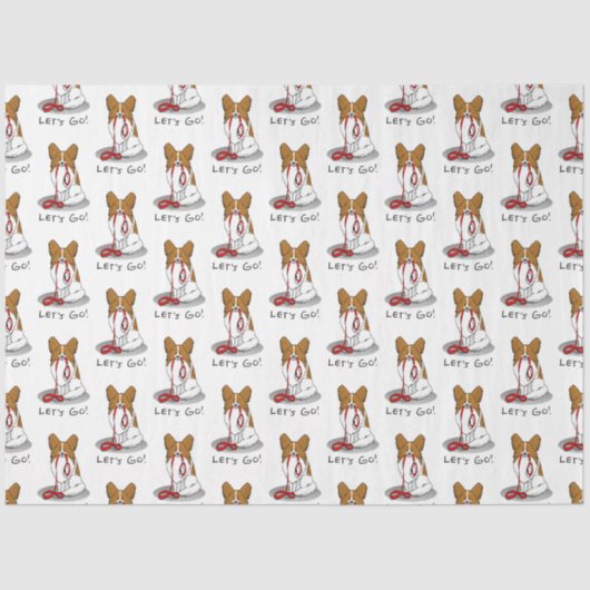 Laten we beginnen! (wandelen) Papillon (wit en roo Tissuepapier (Voorkant)