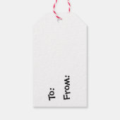 Laten we beginnen! (wandelen) Pug Dog (lichte mug) Cadeaulabel (Achterkant)