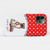 Laten we beginnen! (wandelen) Pug Dog (lichte mug) Case-Mate iPhone Case (Achterkant (horizontaal))