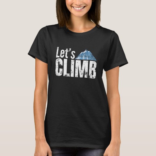 Laten we bergbeklimmen t-shirt (Voorkant)