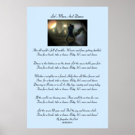 Laten we bewegen en dans poster