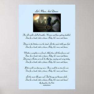Laten we bewegen en dans poster