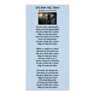 Laten we bewegen en dansen perfect poster