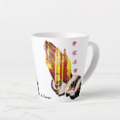 "Laten we bidden" Latte Mok (Rechterhoek)