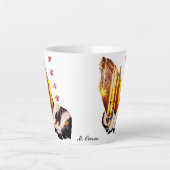 "Laten we bidden" Latte Mok (Voorkant)