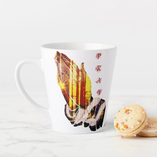 "Laten we bidden" Latte Mok (In situ)