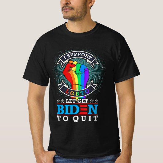 Laten we biden laten stoppen met kunst t-shirt (Voorkant)