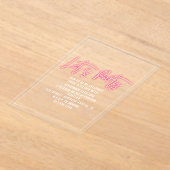 Laten we bij elke gelegenheid Neon Script Generic  Acryl Uitnodigingen (Laagn)