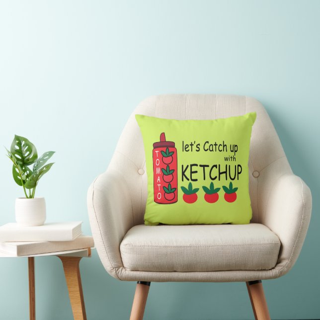Laten we bijpraten met ketchup  kussen (Stoel)