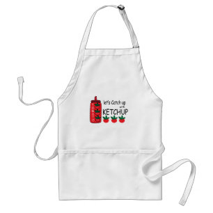 Laten we bijpraten met ketchup standaard schort