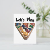 Laten we Billiards spelen Briefkaart (Staand voorkant)