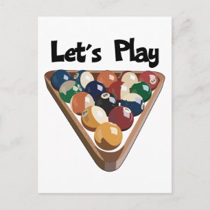 Laten we Billiards spelen Briefkaart