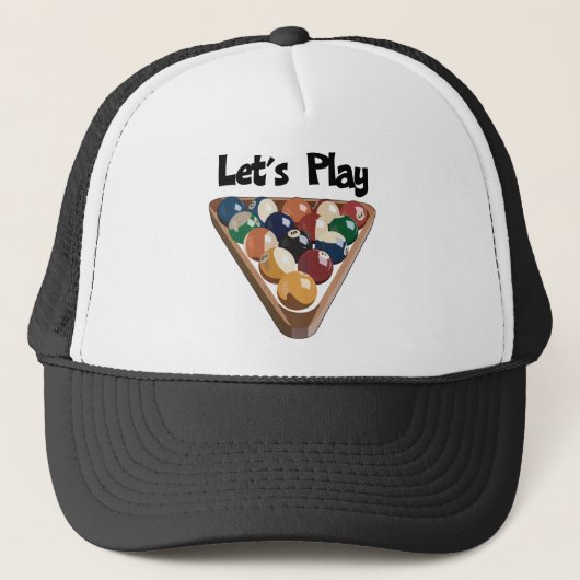 Laten we Billiards spelen Trucker Pet (Voorkant)