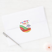 Laten we Binnen speelplaats Verjaardag spelen Ronde Sticker (Envelop)