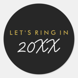 "Laten we binnenrennen" Sticker van het nieuwjaars