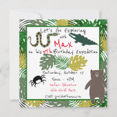 Laten we Birthday Oerwoud Safari Birthday gaan ond Kaart (Voorkant)