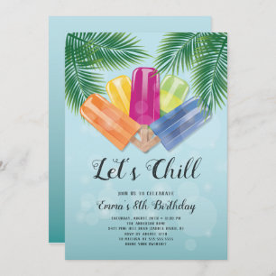 Laten we Birthday Popsicle Invitation Kaart