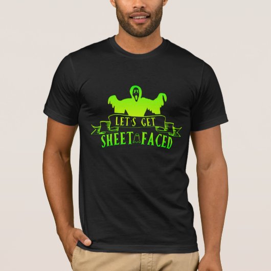 Laten we blaasvlakte groene Reaper Ghost Halloween T-shirt (Voorkant)
