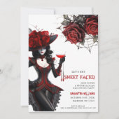 Laten we Blad Gezicht Bloemen Volwassen Halloween  Kaart (Voorkant)