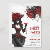 Laten we Blad Gezicht Bloemen Volwassen Halloween Kaart (Voorkant)